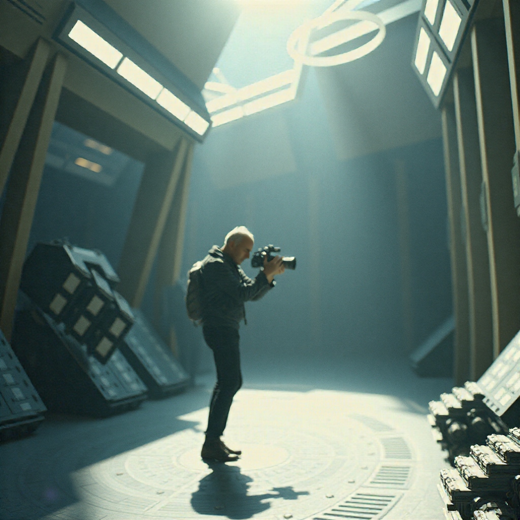 Cinematographer in Hangar