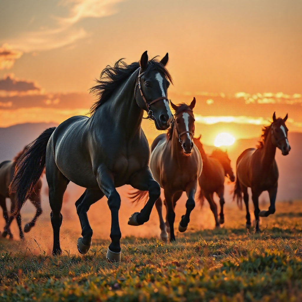 Wild Horses Galloping